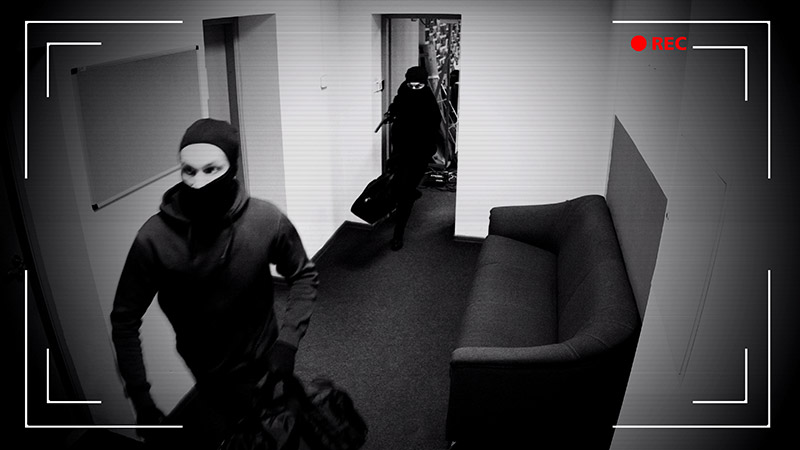 Images de vidéosurveillance dans des bureaux professionnels